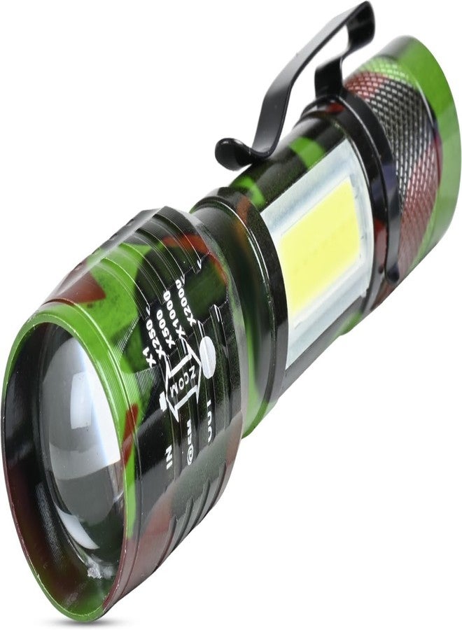 ECOSKY مصباح يدوي محمول قابل لإعادة الشحن عبر منفذ USB من ECOSKY Zoom Cob Light (3 أوضاع) (متعدد الألوان، 11 سم، قابل لإعادة الشحن) - Image 1
